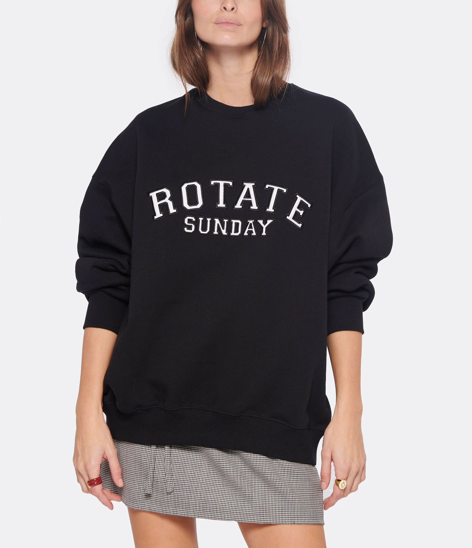 ROTATE Sweatshirt Classic Logo Coton Noir, Capsule Sunday – Image 3
