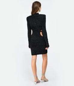 ROTATE Robe Épaulettes Maille Sequins Bleu Nuit 9 ROTATE Robe Épaulettes Maille Sequins Bleu Nuit -Boutique de vente ZIMMERMANN rotat look20221206 102