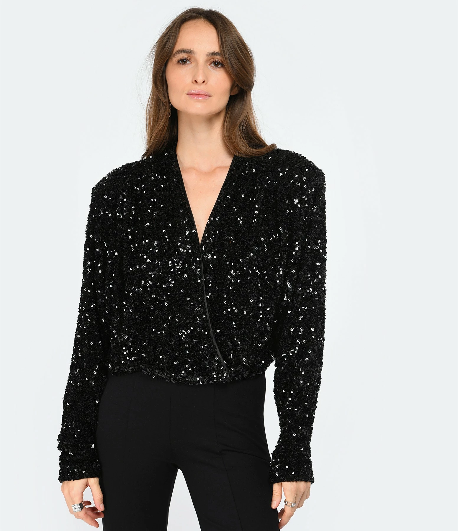 ROTATE Top Court Sequins Noir 5 ROTATE Top Court Sequins Noir – Image 3