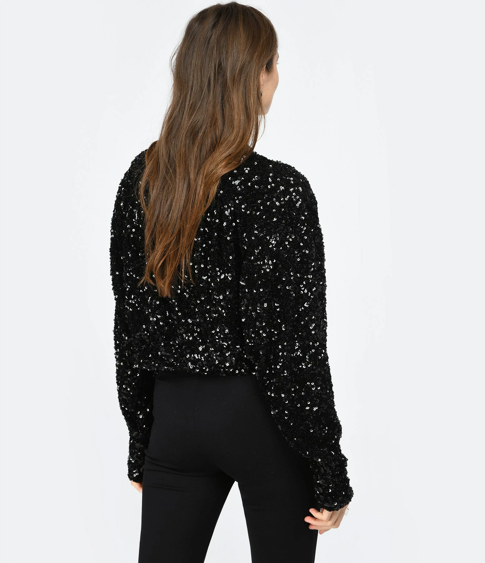 ROTATE Top Court Sequins Noir 6 ROTATE Top Court Sequins Noir – Image 4