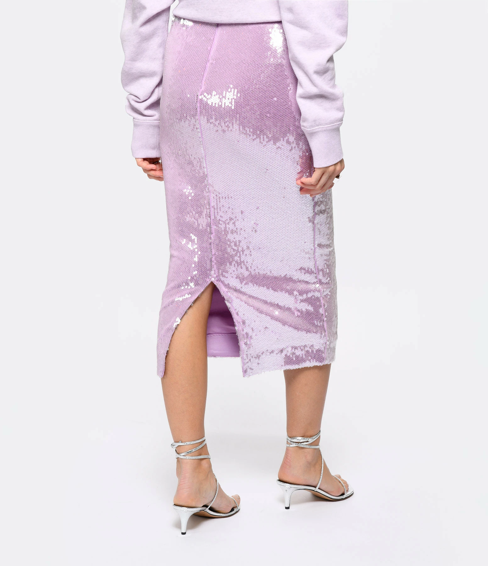 ROTATE Jupe Fourreau Sequins Violet – Image 5