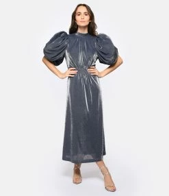ROTATE Robe Bouffante Bleu Nuit 8 ROTATE Robe Bouffante Bleu Nuit -Boutique de vente ZIMMERMANN rotat look20221207 66