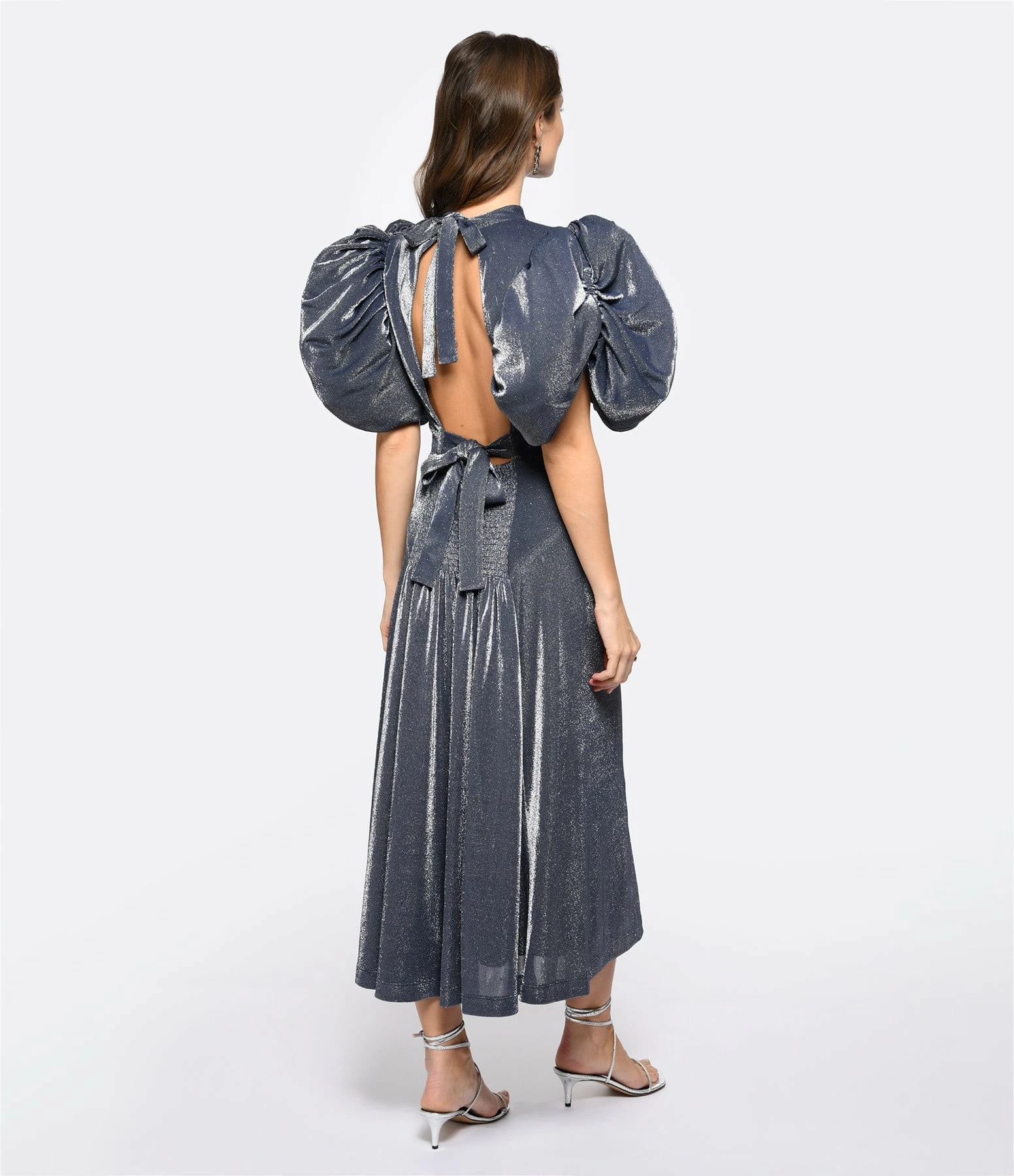 ROTATE Robe Bouffante Bleu Nuit – Image 4