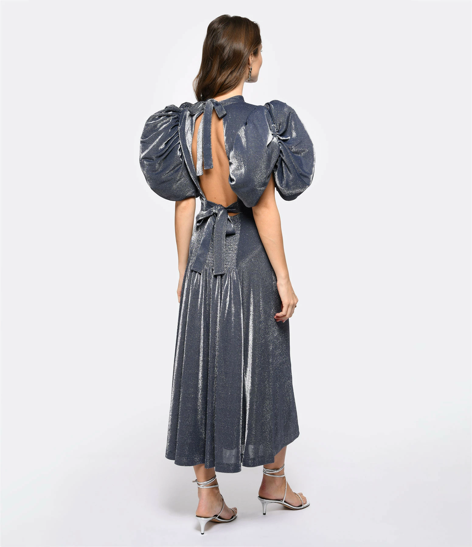 ROTATE Robe Bouffante Bleu Nuit 6 ROTATE Robe Bouffante Bleu Nuit – Image 4