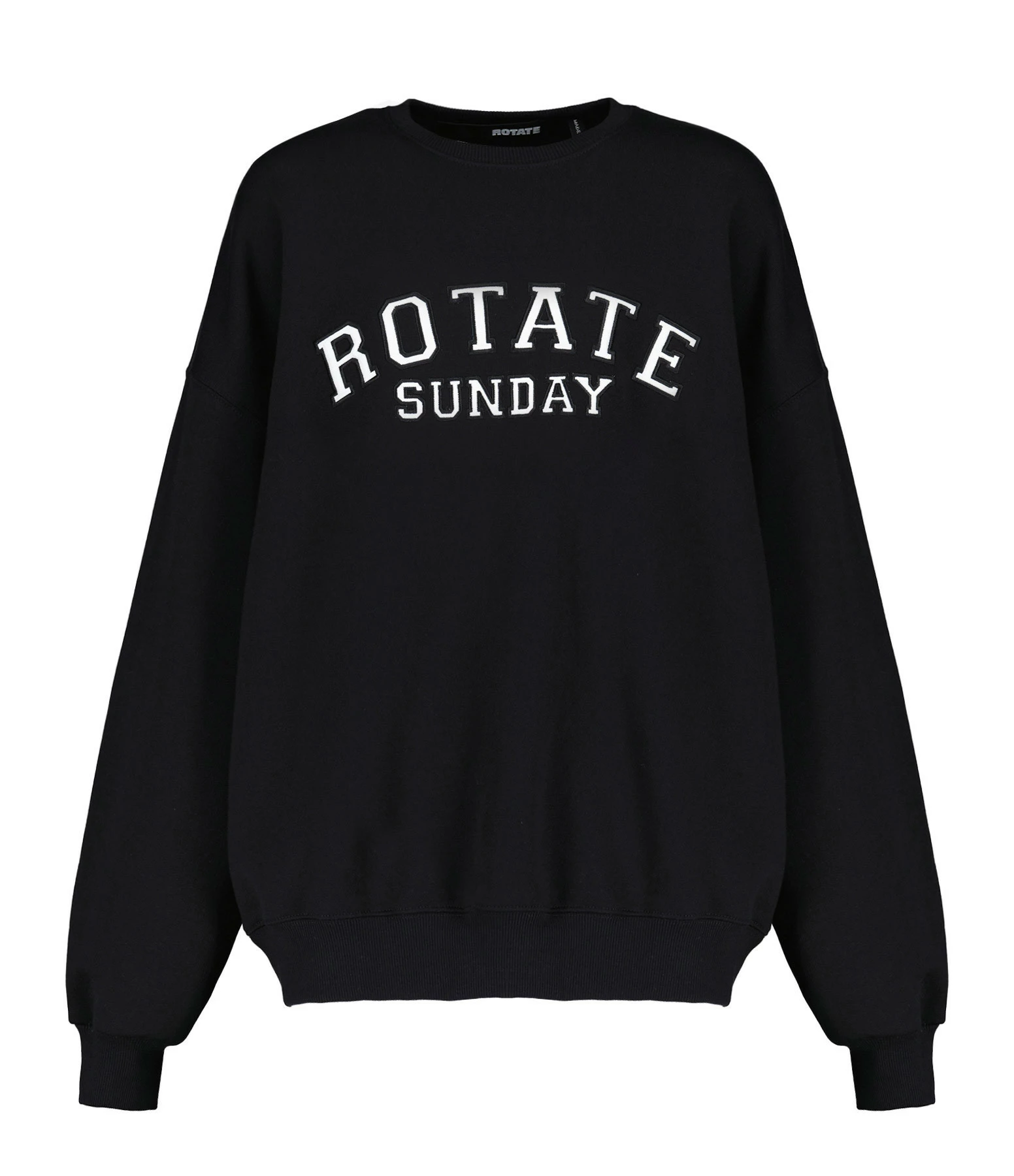 ROTATE Sweatshirt Classic Logo Coton Noir, Capsule Sunday