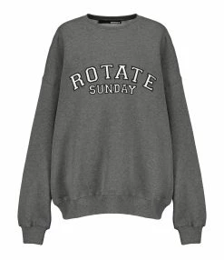 ROTATE Sweatshirt Classic Logo Coton Gris, Capsule Sunday