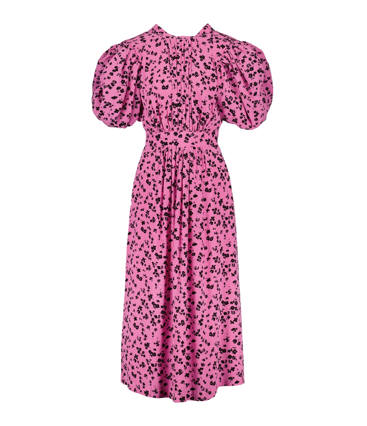 ROTATE Robe Bouffante Jacquard Rose