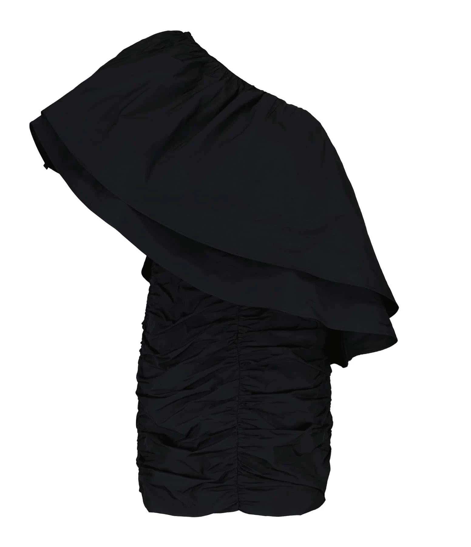 ROTATE Robe Asymétrique Plissée Noir
