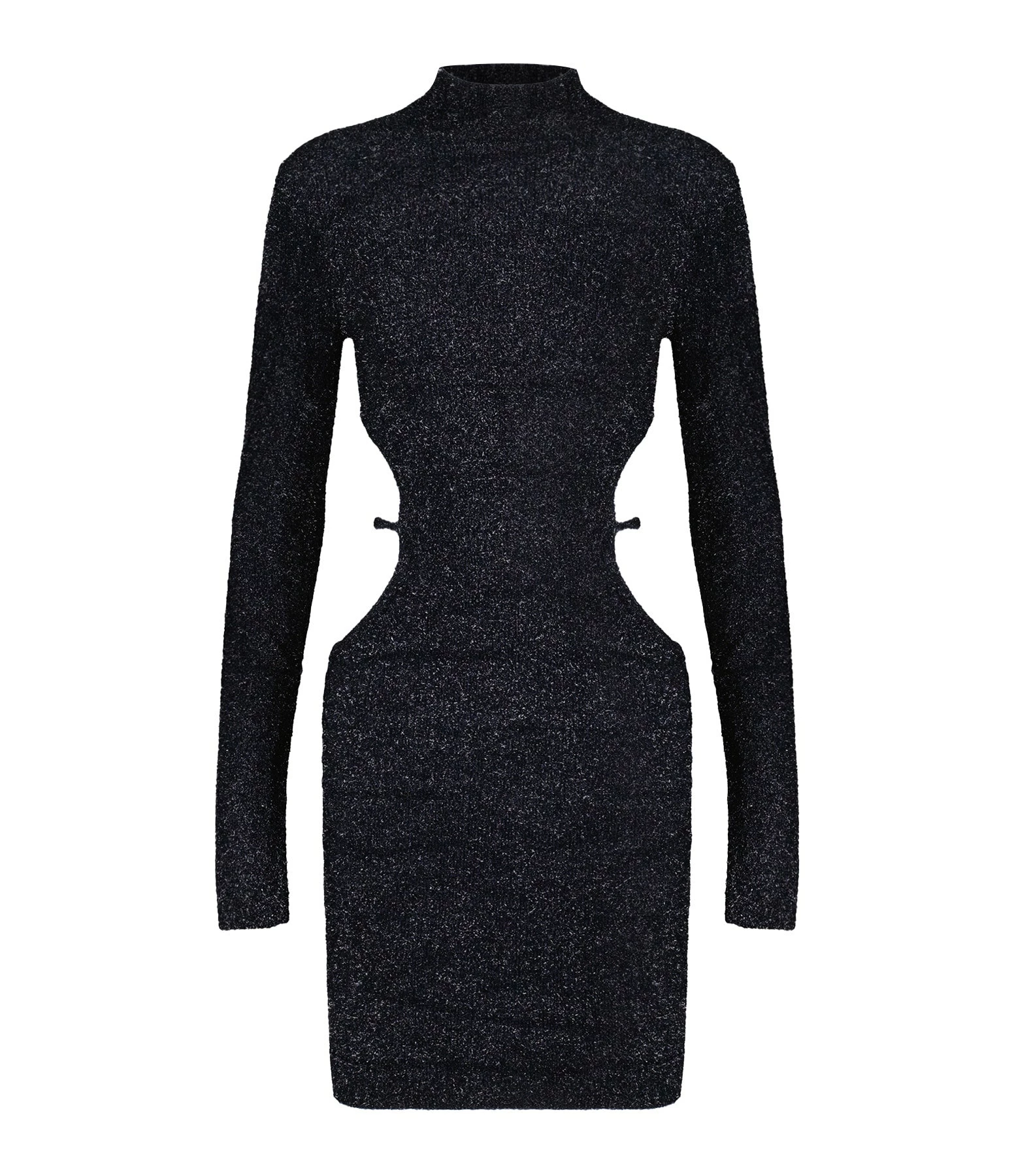 ROTATE Robe Épaulettes Maille Sequins Bleu Nuit 3 ROTATE Robe Épaulettes Maille Sequins Bleu Nuit