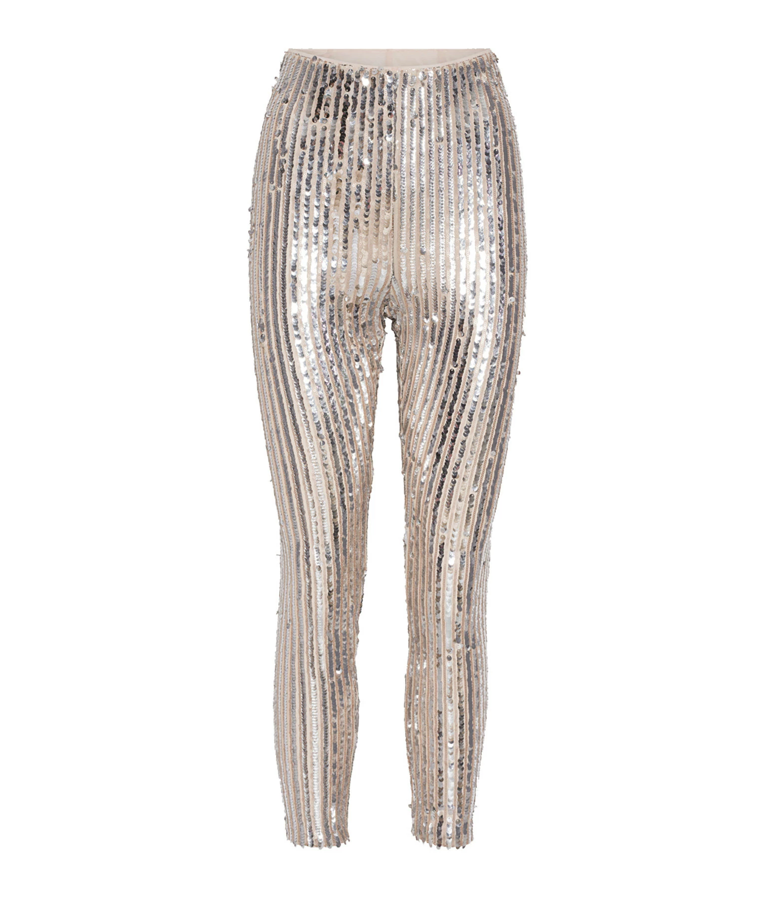 ROTATE Leggings Jean Sequin Argenté