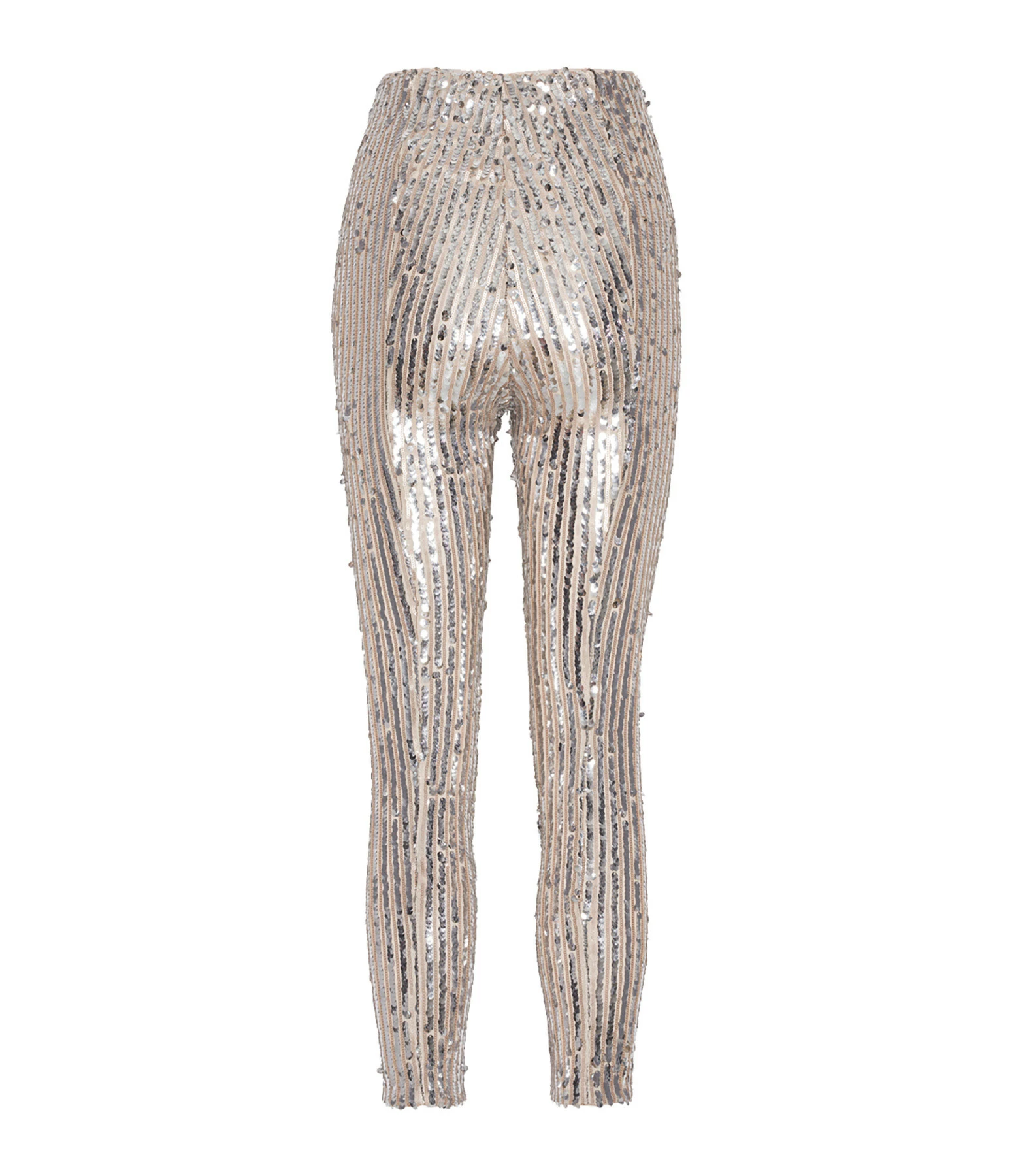 ROTATE Leggings Jean Sequin Argenté – Image 2