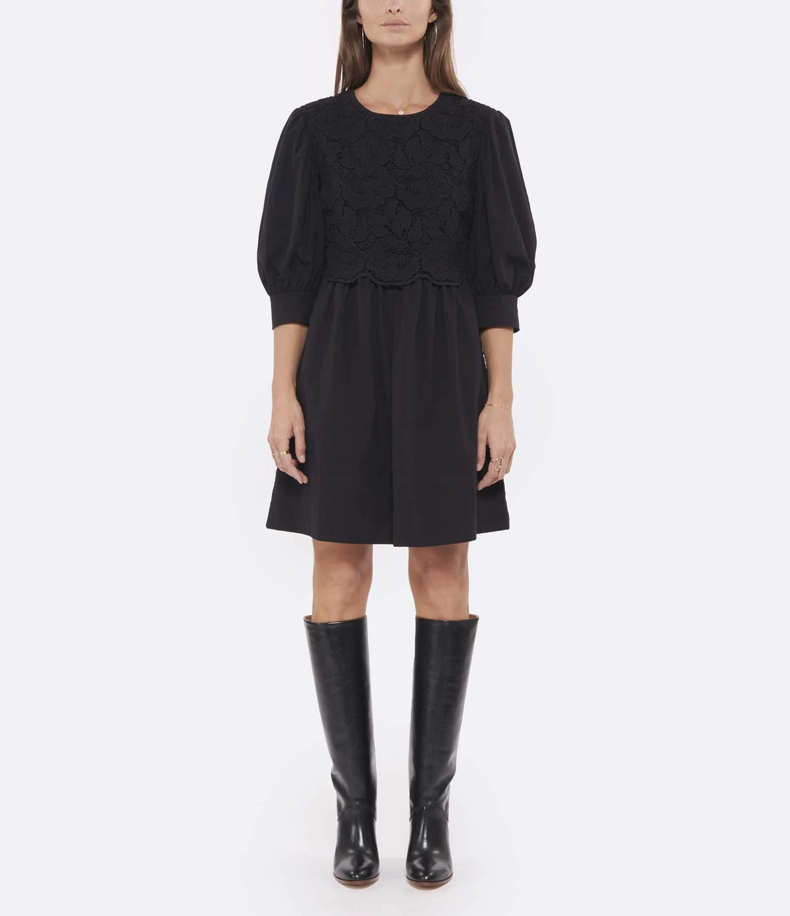 See By Chloé Robe Coton Noir – Image 3