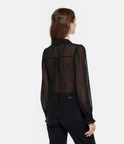 SELF PORTRAIT Chemise Noire 11 SELF PORTRAIT Chemise Noire -Boutique de vente ZIMMERMANN selfp look20221222 127