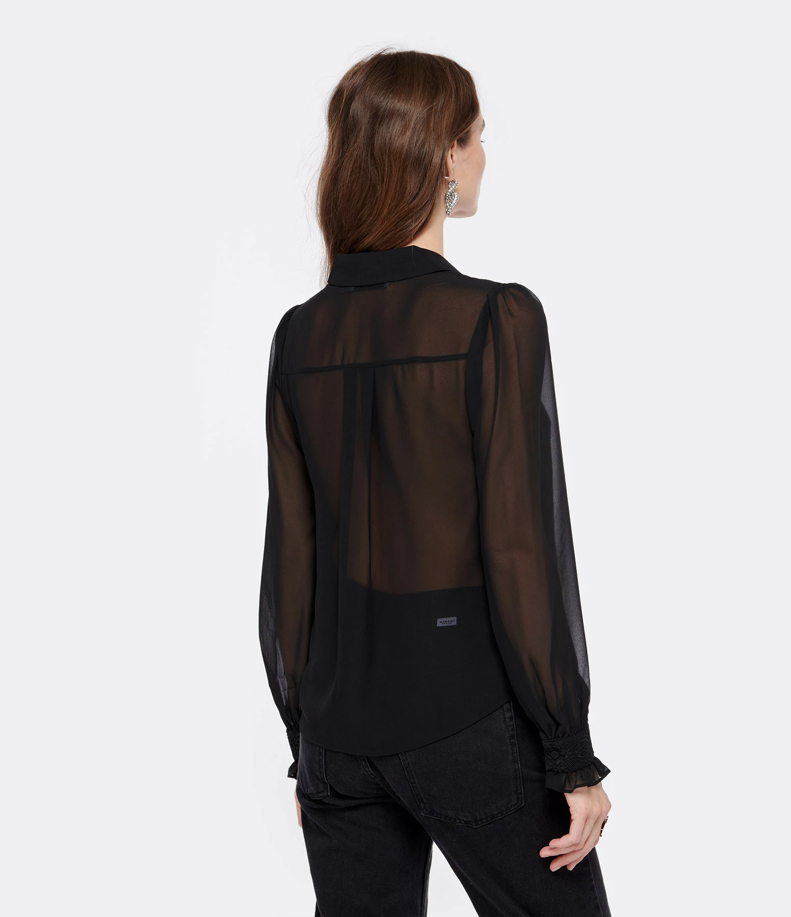 SELF PORTRAIT Chemise Noire 7 SELF PORTRAIT Chemise Noire – Image 5
