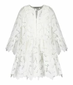 SELF PORTRAIT Robe Mini Dentelle Blanc