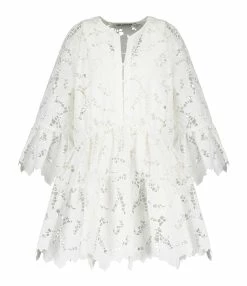 SELF PORTRAIT Robe Mini Dentelle Blanc