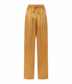LOULOU STUDIO Pantalon Soma Soie Camel