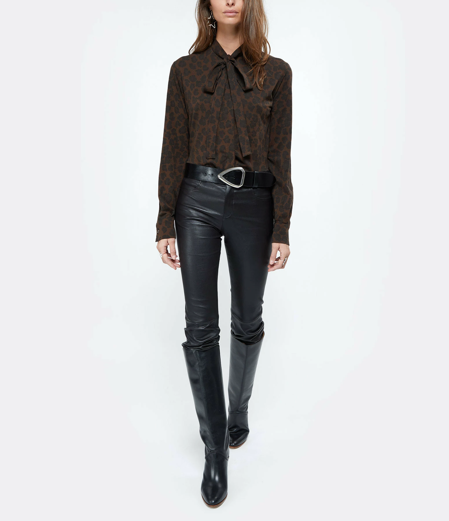 STOULS Pantalon Dean Agneau Plongé Regular Noir – Image 6