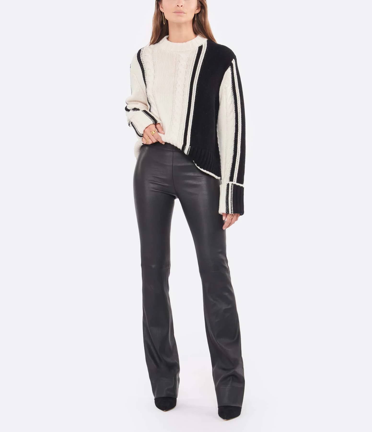 STOULS Pantalon Matt Agneau Plongé Light Noir – Image 3