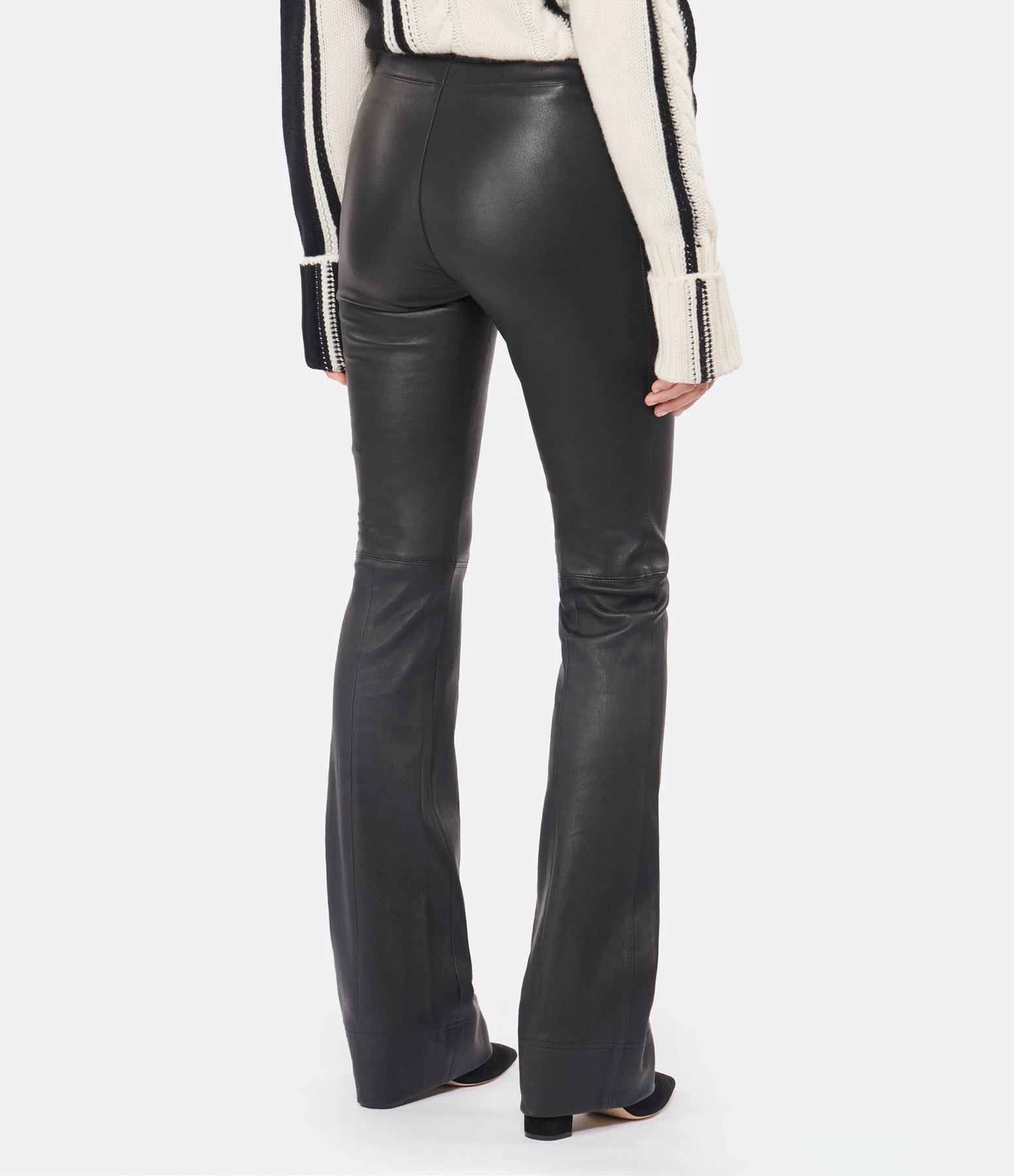 STOULS Pantalon Matt Agneau Plongé Light Noir – Image 5