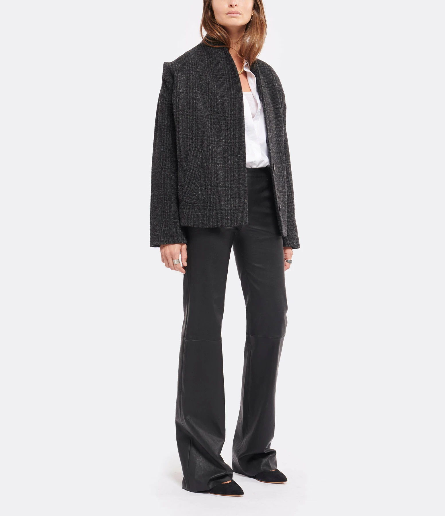 STOULS Pantalon Oswald Agneau Plongé Light Noir – Image 6