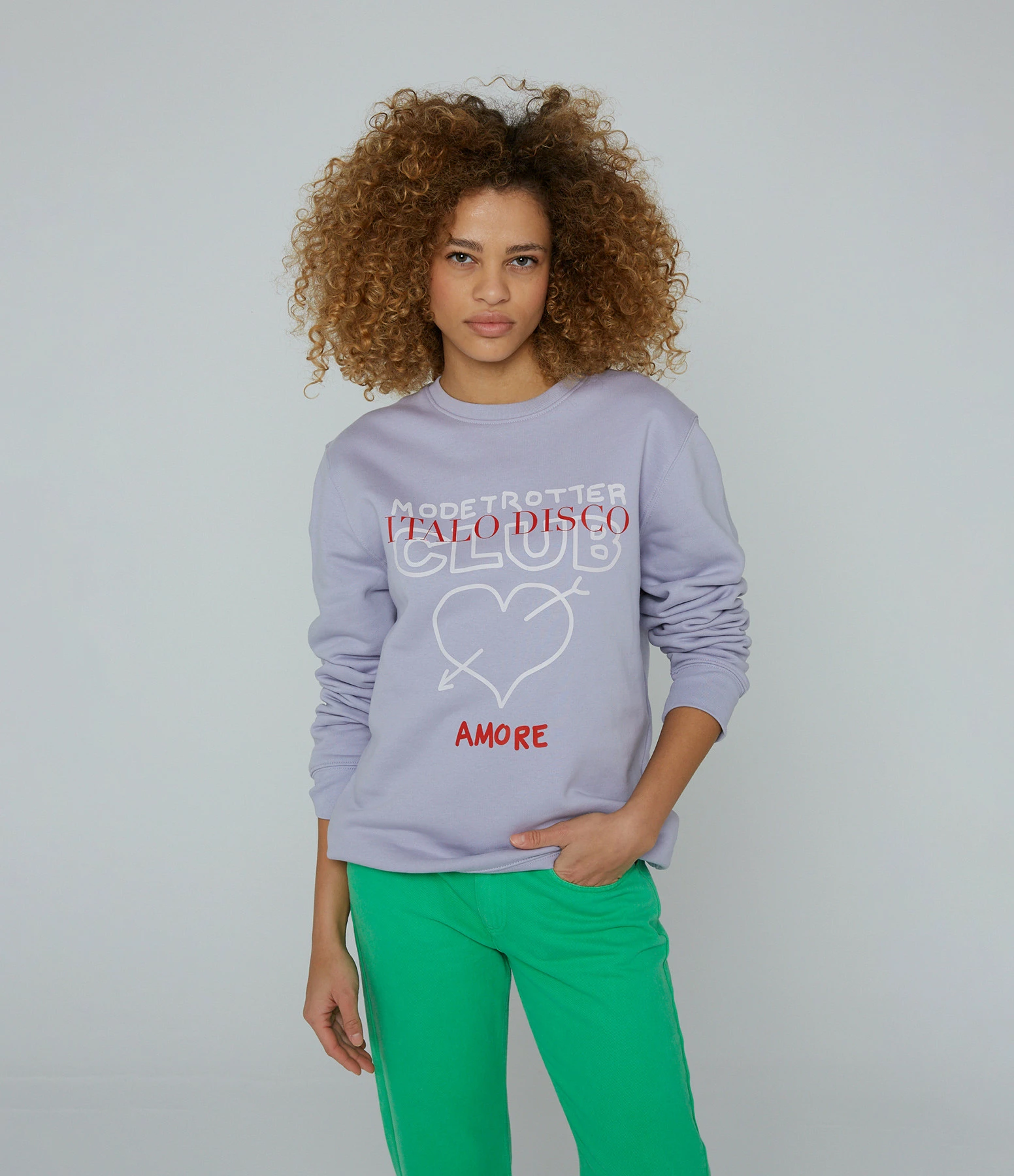 Modetrotter Sweatshirt Tom Horade Sérigraphie Coton Lila – Image 6