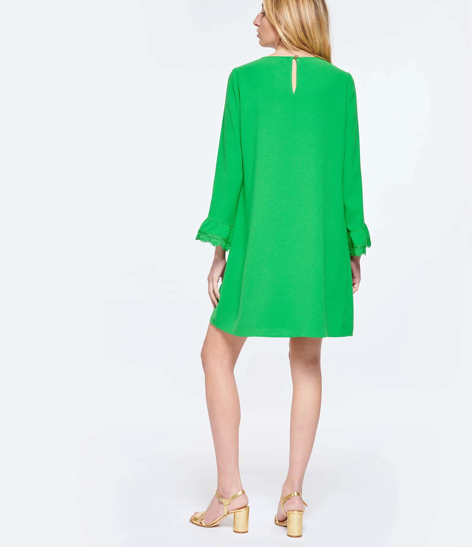 Tara Jarmon Robe Courte Reel Emeraude – Image 4