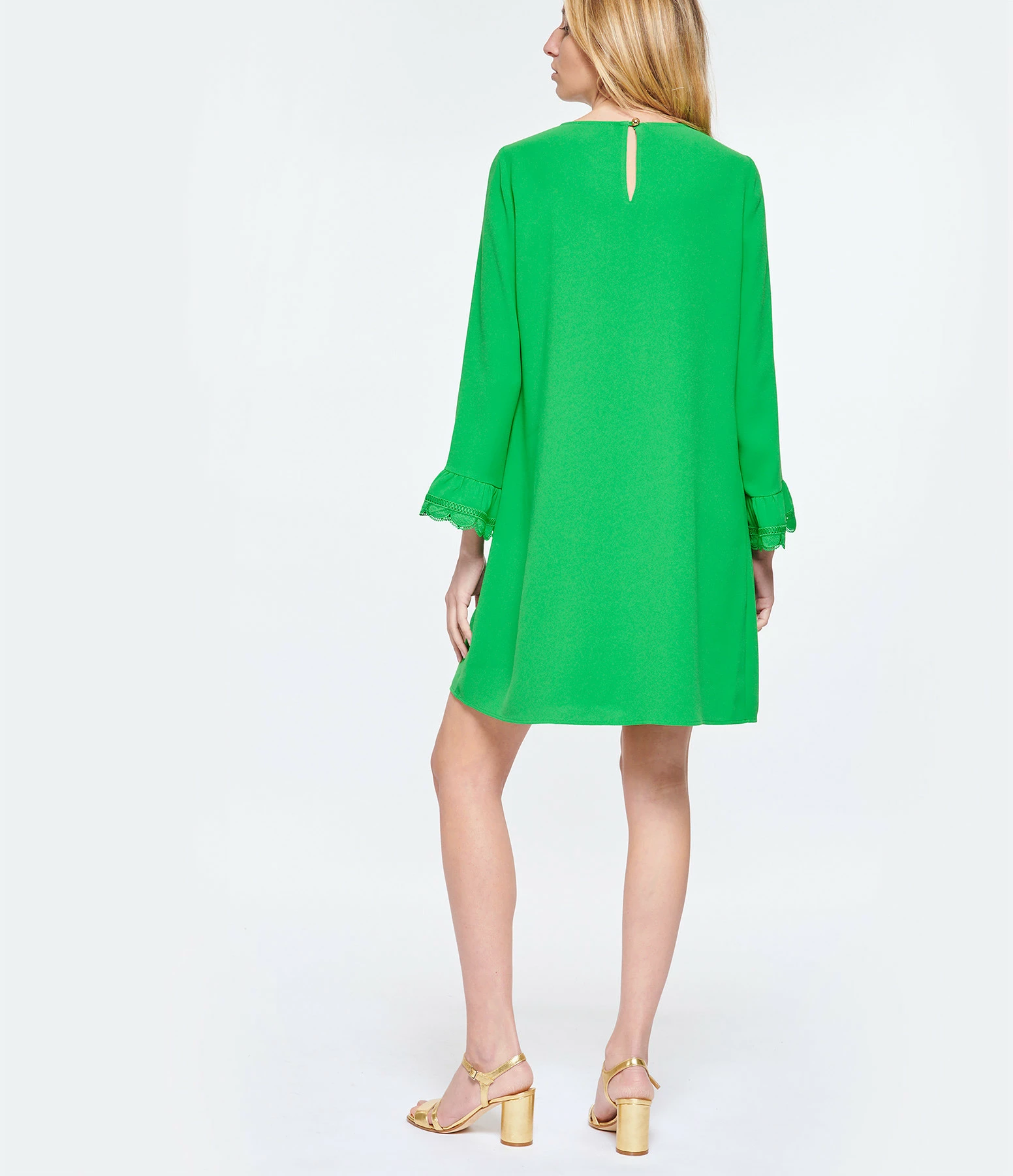 Tara Jarmon Robe Courte Reel Emeraude – Image 4