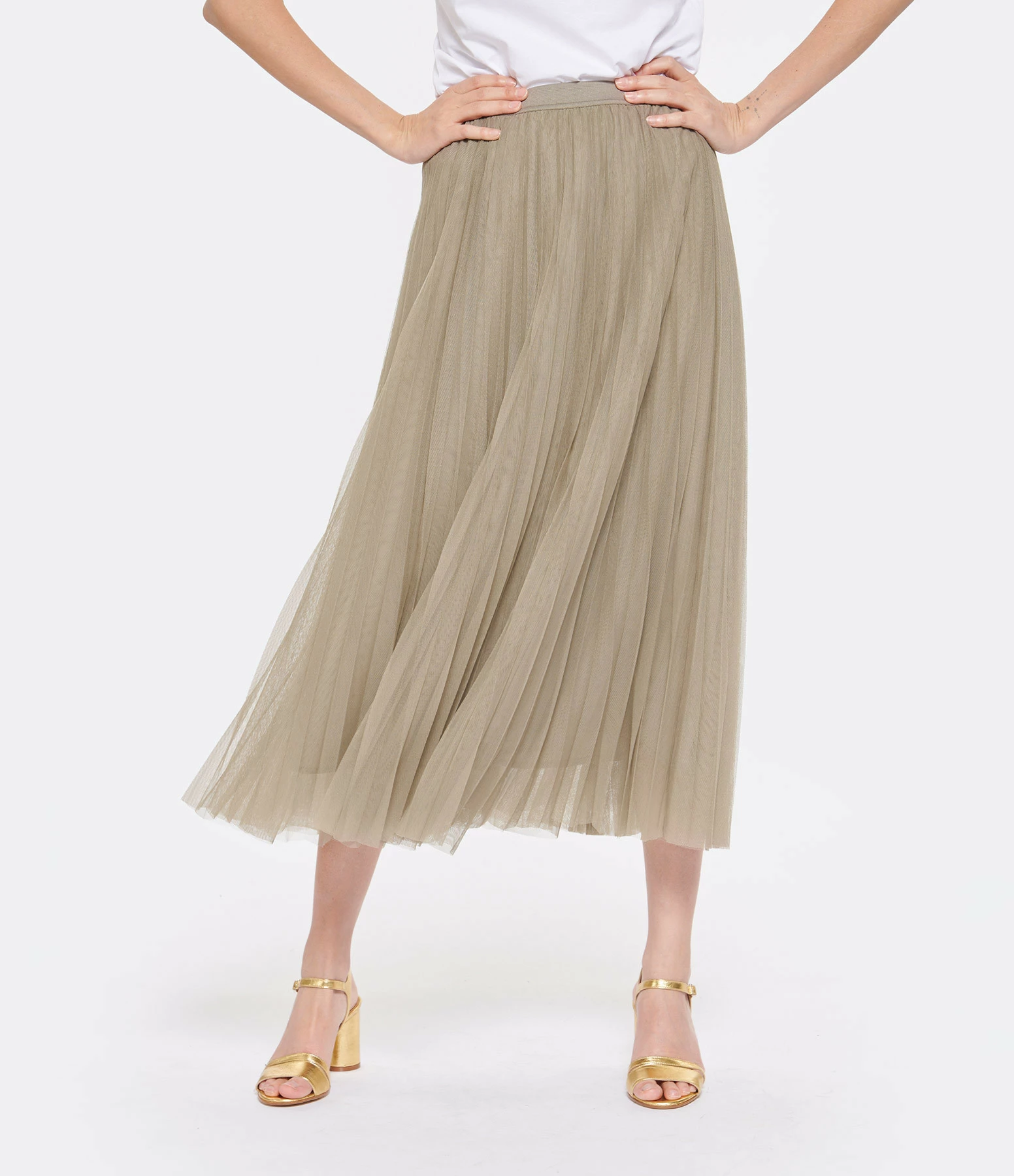 Tara Jarmon Jupe Longue Juillet Mastic – Image 4