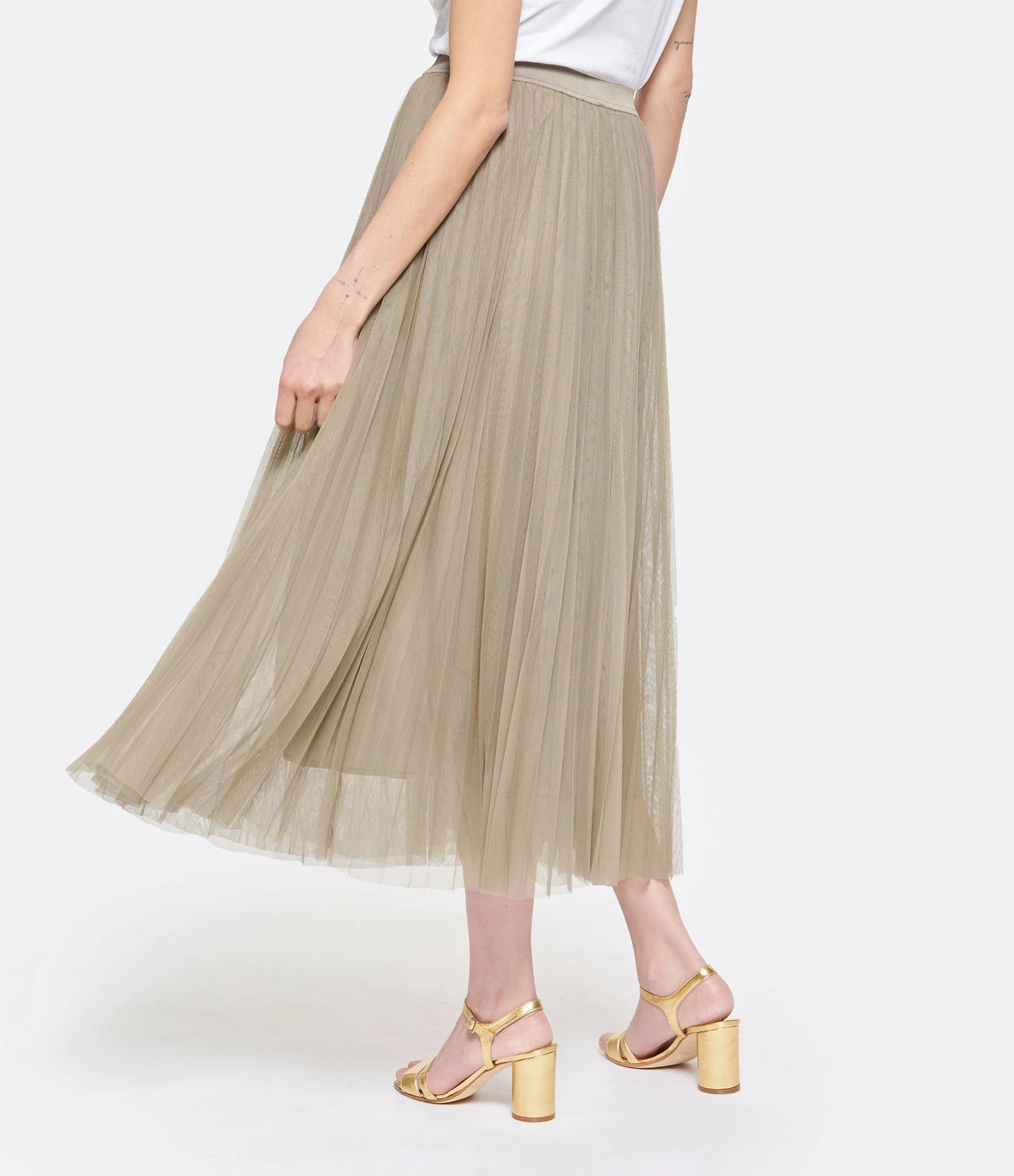 Tara Jarmon Jupe Longue Juillet Mastic – Image 5