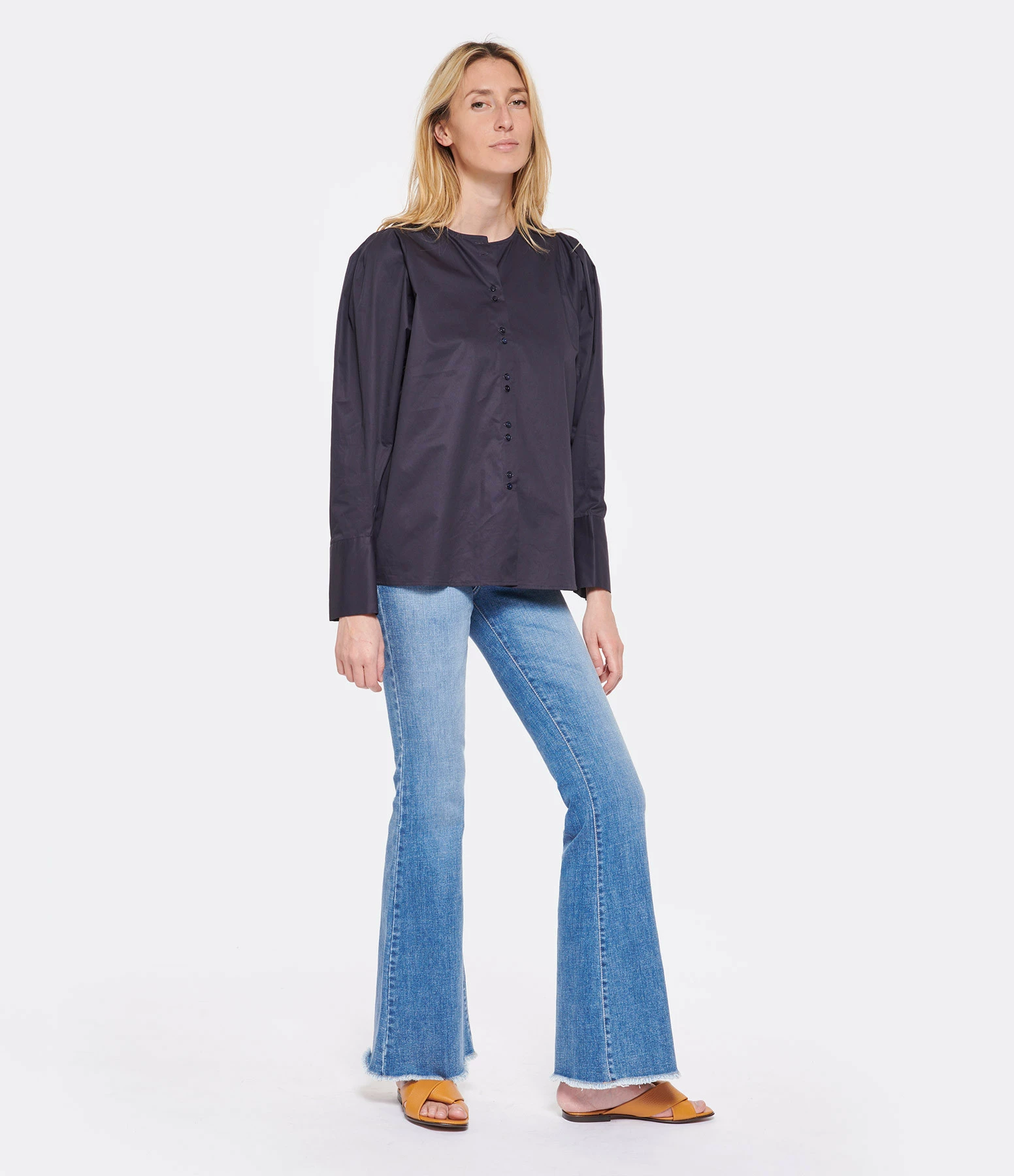 Tara Jarmon Blouse Citron Coton Nocturne 6 Tara Jarmon Blouse Citron Coton Nocturne – Image 4