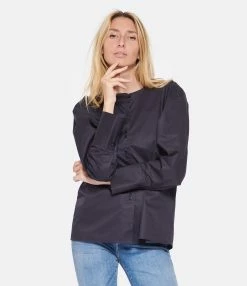 Tara Jarmon Blouse Citron Coton Nocturne 9 Tara Jarmon Blouse Citron Coton Nocturne -Boutique de vente ZIMMERMANN taraj look20230207 579