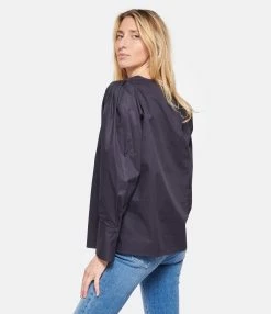 Tara Jarmon Blouse Citron Coton Nocturne 11 Tara Jarmon Blouse Citron Coton Nocturne -Boutique de vente ZIMMERMANN taraj look20230207 580