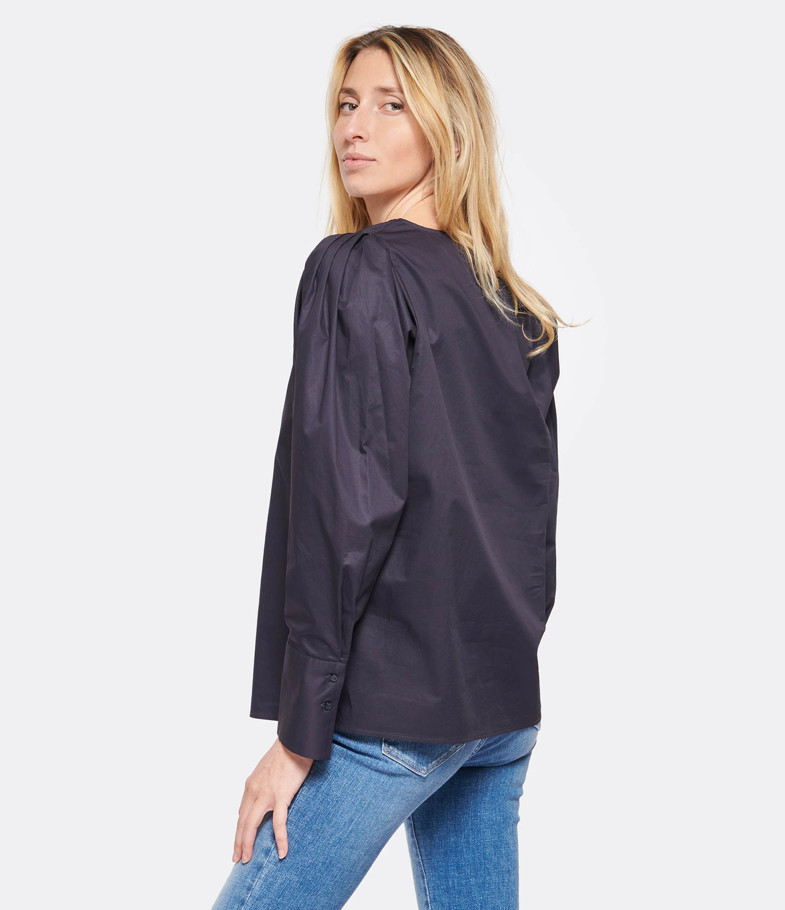 Tara Jarmon Blouse Citron Coton Nocturne 7 Tara Jarmon Blouse Citron Coton Nocturne – Image 5