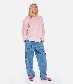 Tara Jarmon Blouse Citron Coton Vieux Rose 10 Tara Jarmon Blouse Citron Coton Vieux Rose -Boutique de vente ZIMMERMANN taraj look20230207 581