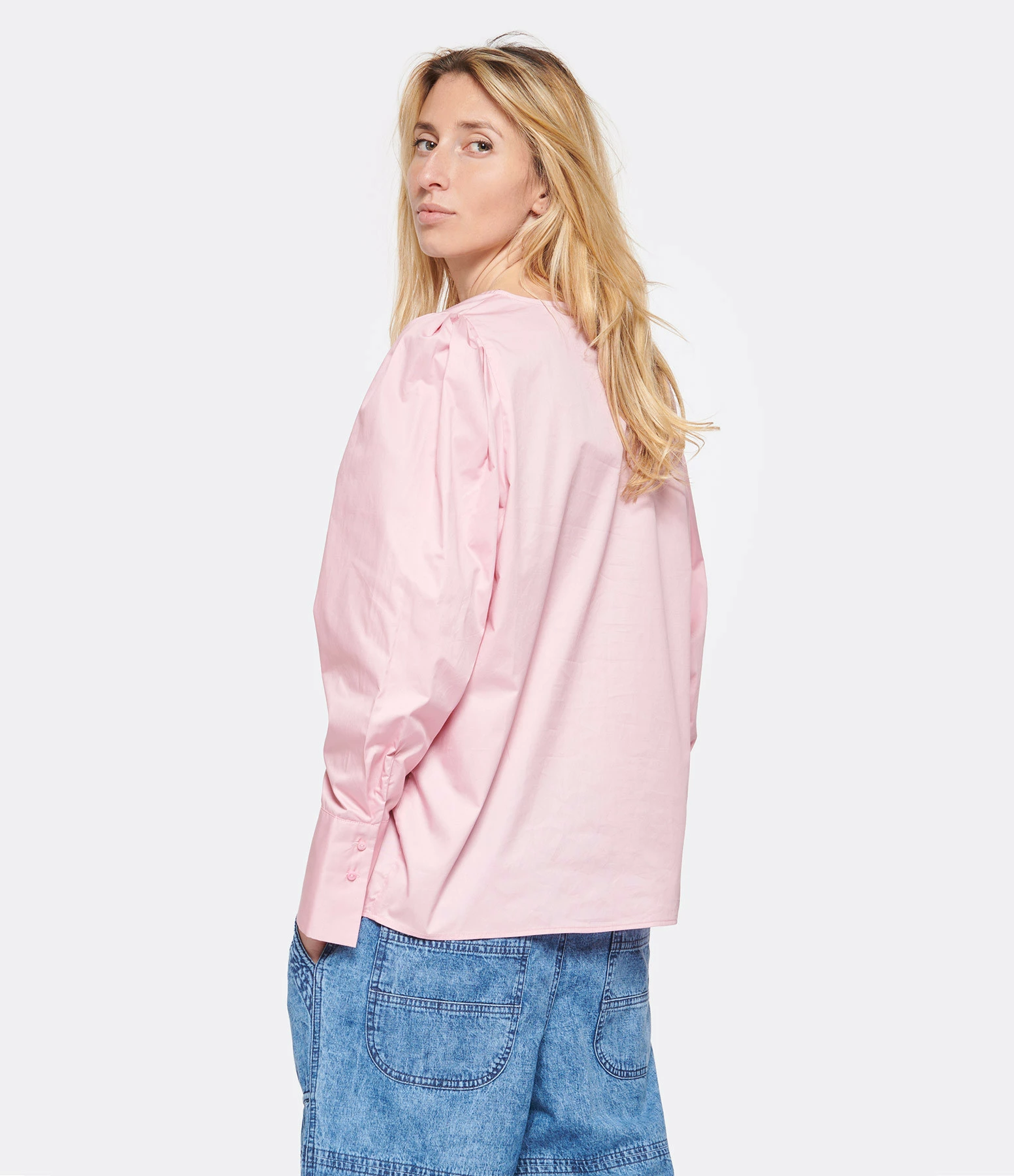 Tara Jarmon Blouse Citron Coton Vieux Rose 7 Tara Jarmon Blouse Citron Coton Vieux Rose – Image 5