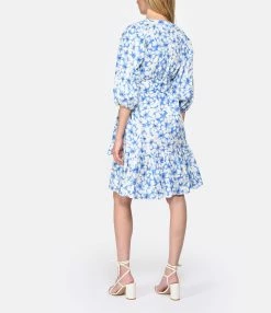Tara Jarmon Robe Courte Rosabetta Coton Bleu 9 Tara Jarmon Robe Courte Rosabetta Coton Bleu -Boutique de vente ZIMMERMANN taraj look20230215 331
