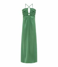 Tara Jarmon Robe Longue Rosalia Vert