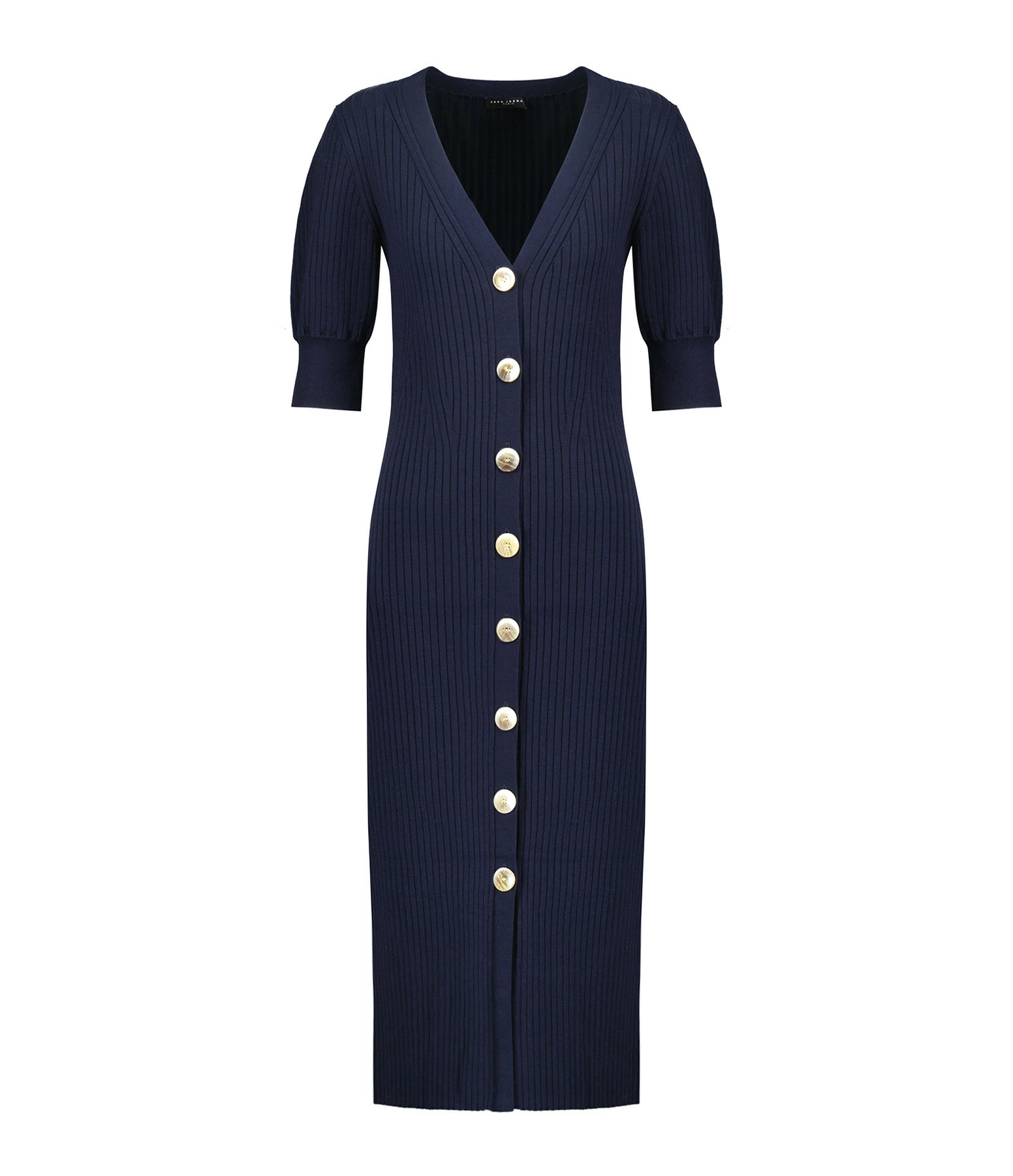 Tara Jarmon Robe Mi-Longue Raphaelle Coton Nocturne