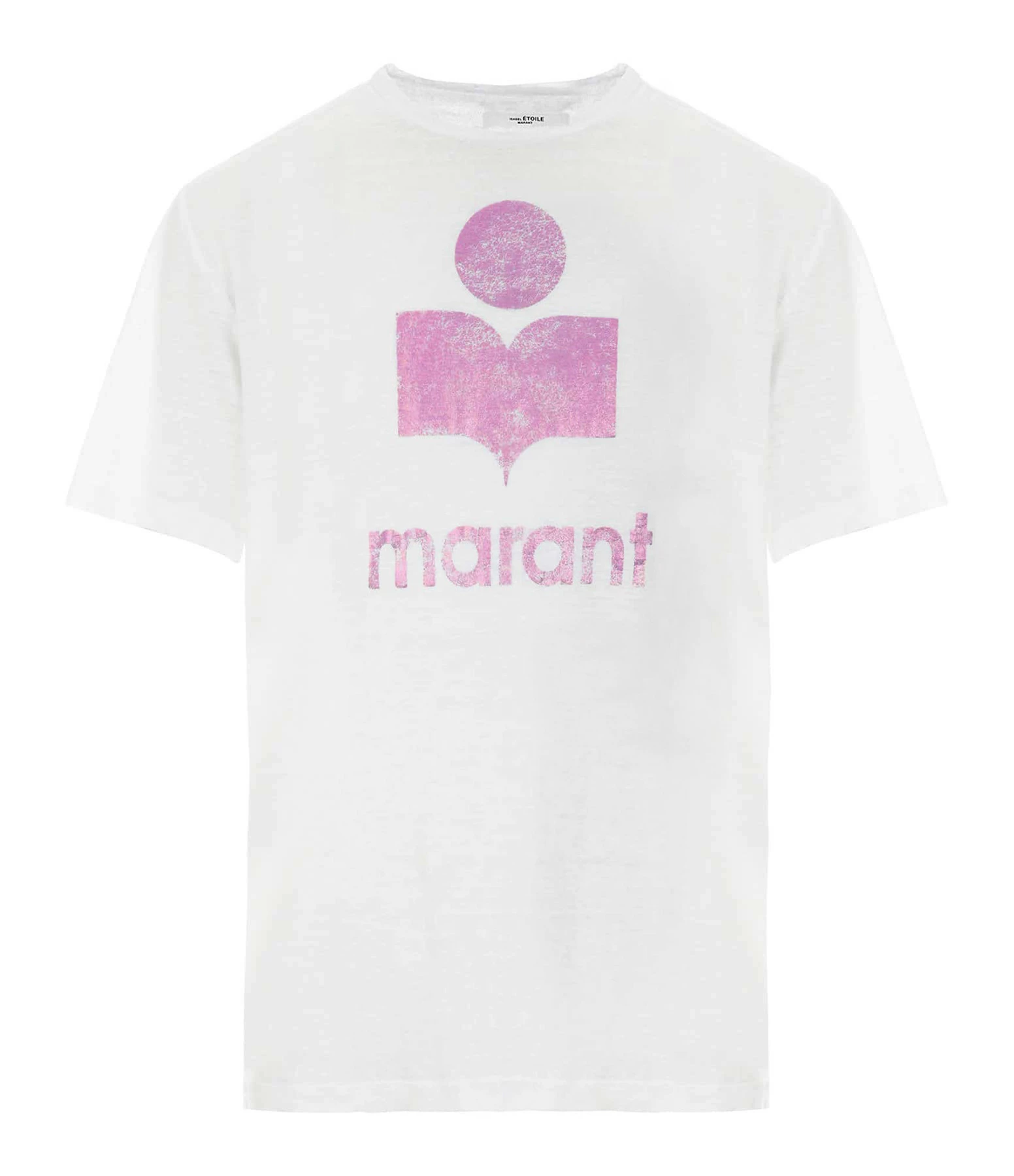 MARANT ÉTOILE Tee-shirt Zewel Lin Rose Blanc
