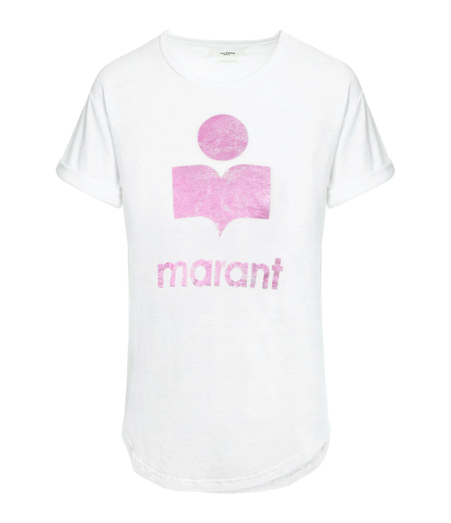 MARANT ÉTOILE Tee-shirt Koldi Lin Rose Blanc