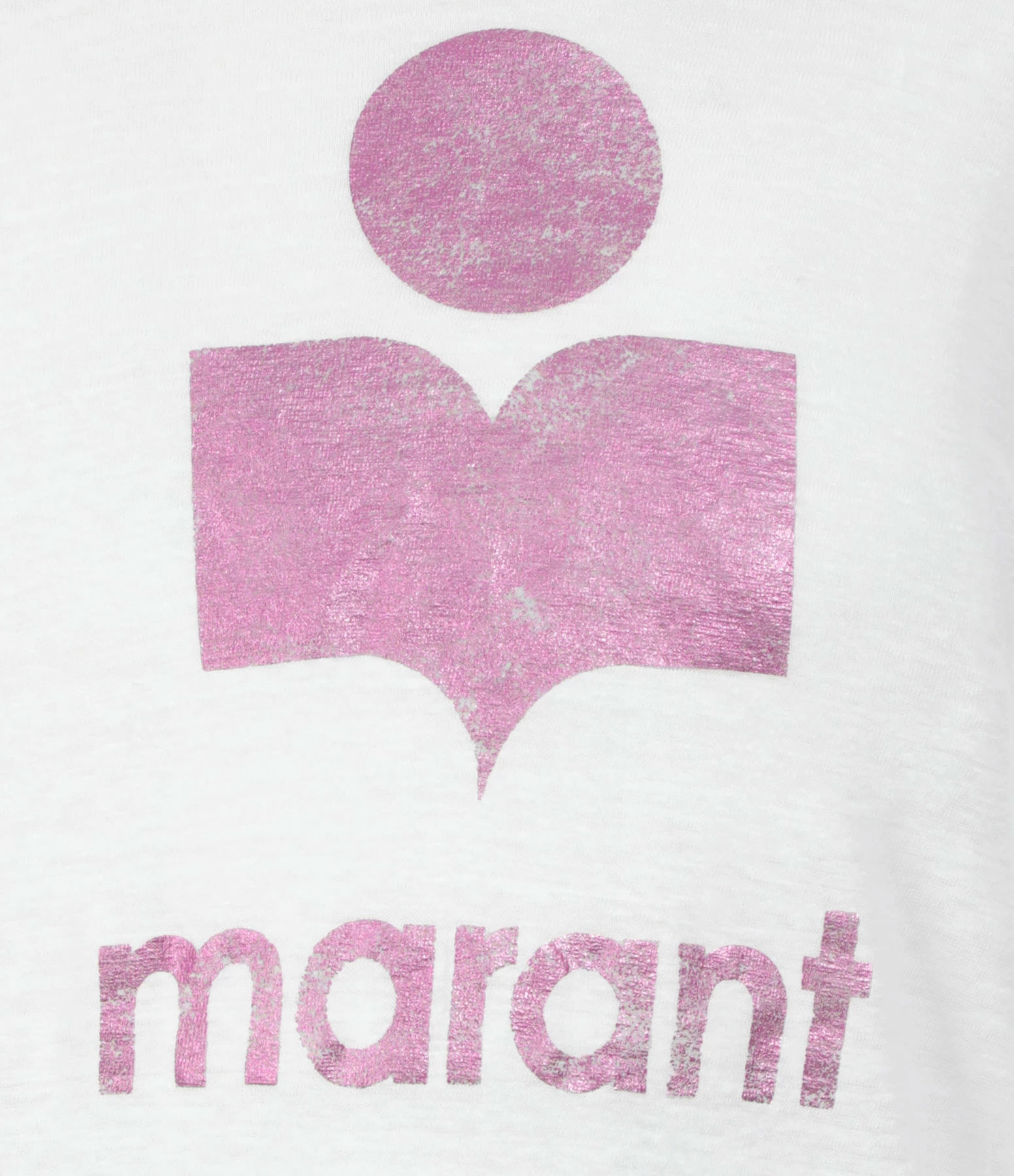 MARANT ÉTOILE Tee-shirt Koldi Lin Rose Blanc – Image 2