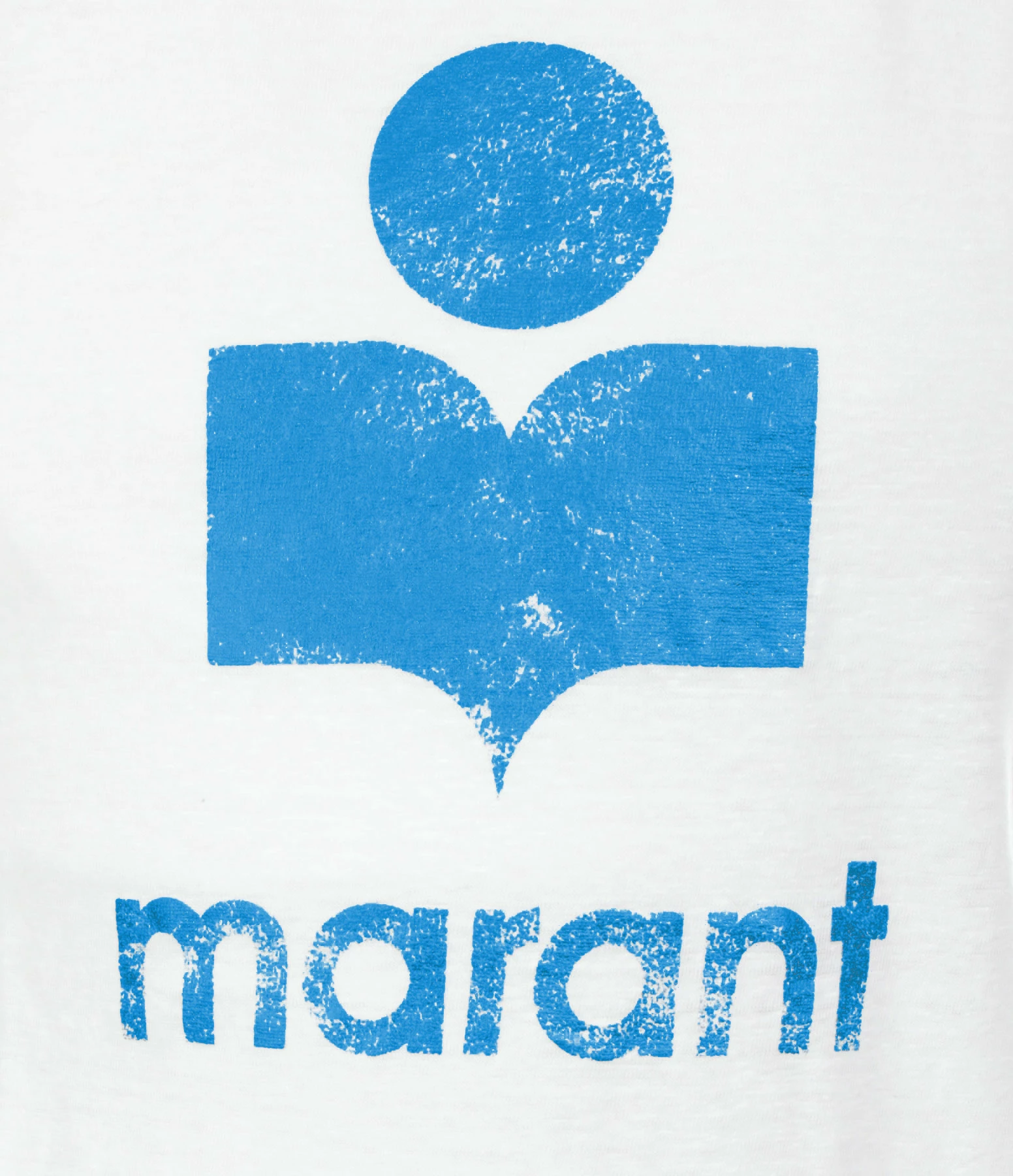 MARANT ÉTOILE Tee-shirt Koldi Lin Blanc Bleu – Image 2