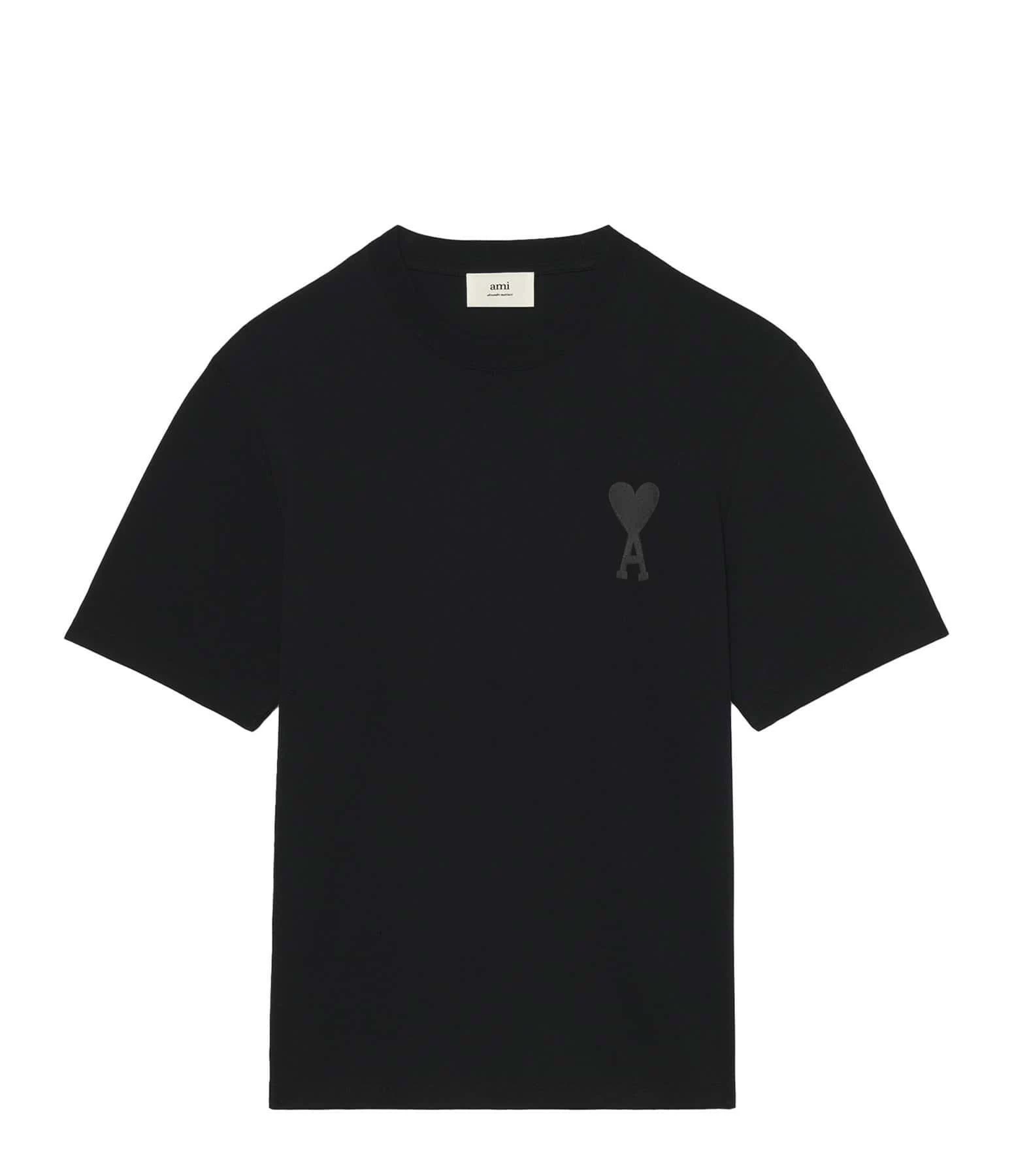 AMI Paris Tee-shirt Unisexe Ami De Cœur Coton Biologique Noir