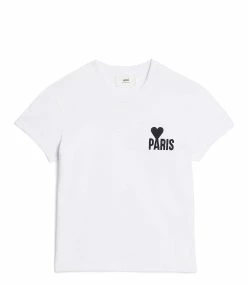 AMI Paris Tee-shirt Unisexe Coton Biologique Blanc