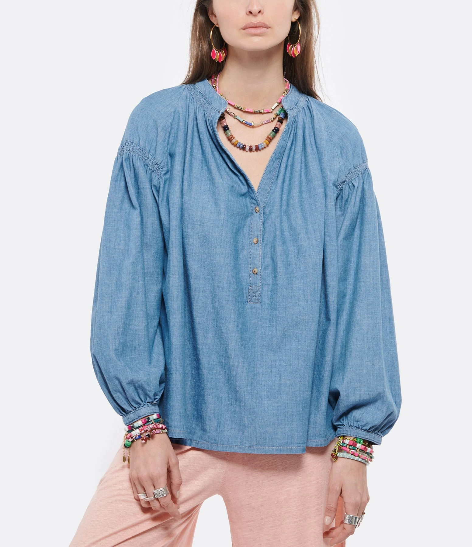Vanessa Bruno Blouse Nipoa Coton Chambray – Image 3