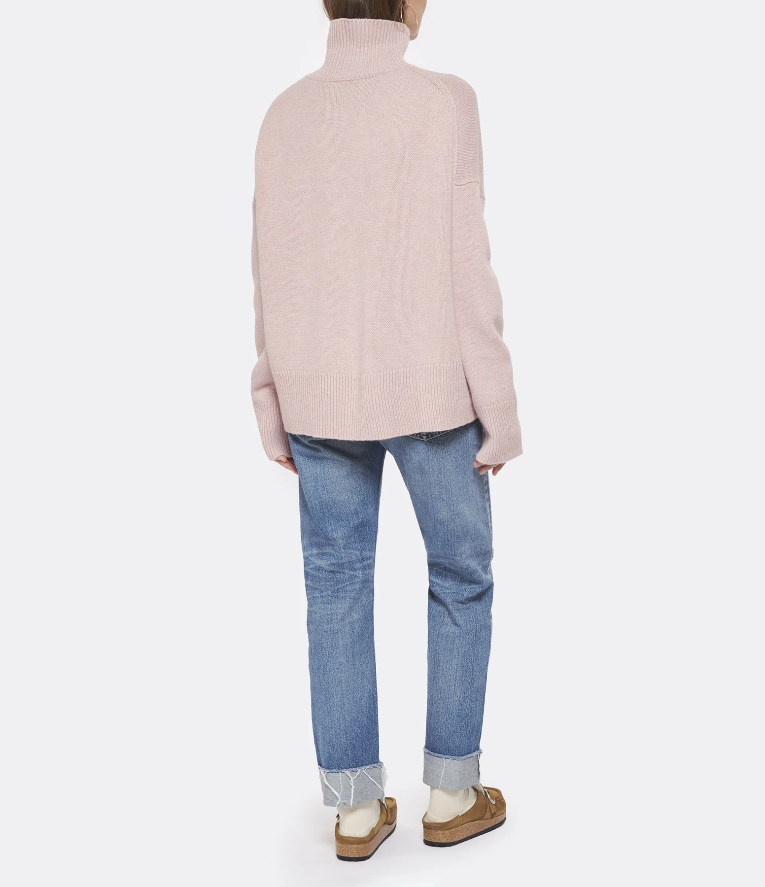 Vanessa Bruno Pull Col Roulé Malo Laine Rose Poudré – Image 5