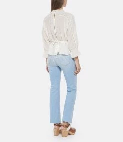 Vanessa Bruno Blouse Viva Coton Blanc 11 Vanessa Bruno Blouse Viva Coton Blanc -Boutique de vente ZIMMERMANN vbrun look20220712 262