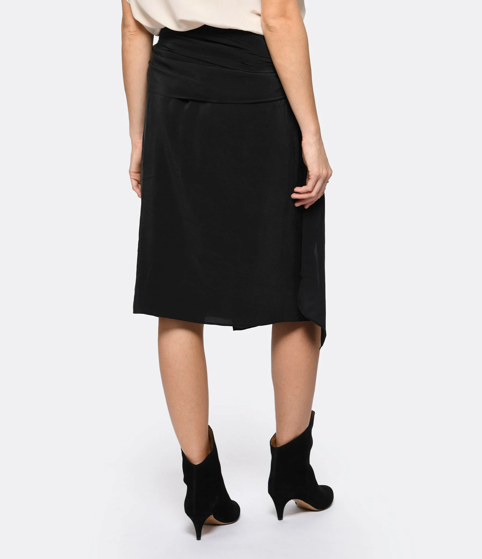 Vanessa Bruno Jupe Midi Aruba Soie Noir – Image 5