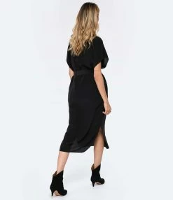 Vanessa Bruno Robe Midi Amarilla Soie Noir 9 Vanessa Bruno Robe Midi Amarilla Soie Noir -Boutique de vente ZIMMERMANN vbrun look20221214 474 1
